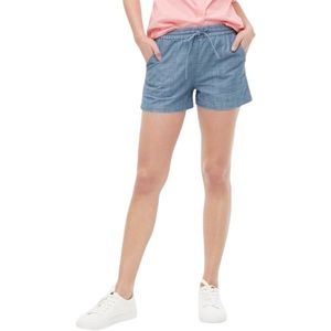 J Crew Factory Chambray Drawstring Shorts Blue S